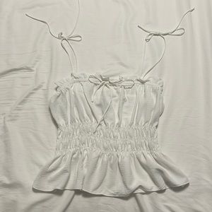 TOPSHOP Peplum Camisole with Tie Details